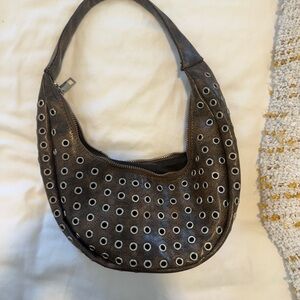Stylish brown and silver Women's Bag